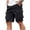 Black B, variant on Men Short Fashion Solid Color Summer Elastic Waist Drawstring Shorts Casual Loose Plus Size Athletic Shorts for Men with Pocket Black E XXL