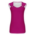 thumbnail image 4 of Staron Women's Casual Loose Tank Top Solid Color Camisole Sleeveless T-Shirt Round Neck Comfy Relaxed Basic Tee, Purple XL, 4 of 4