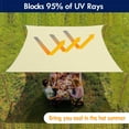 thumbnail image 3 of HOMEYA Sun Shade Sail Rectangle 16' x 16' Outdoor Garden Patio Party Sunscreen Awing Triangle Canopy 98% UV Block with Free Rope, 3 of 6