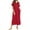 Wine Red, variant on Enjoytime Womens V-Neck Sleepwear Dresses Clearance Short Sleeve Tea-Length Dress Homewear Nightdress Nightgown Side Split Flowy Loose Dresses For Women 2024