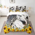 thumbnail image 2 of Homewish Western Animal Horse 7-Piece King Bedding Set - Floral Sunflower Exotic, 2 of 8
