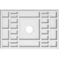 thumbnail image 1 of Ekena Millwork CMP16X10BX-02000 2 in. ID x 5.5 in. Rectangle Beaux Médaillon de Plafond Contemporain PVC, 1 of 1