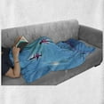thumbnail image 6 of Circus Soft Flannel Fleece Throw Blanket, Graphic Silhouettes of Trapeze Artists or Ballerina on Tightrope and Horse Theme, Cozy Plush for Indoor and Outdoor Use, 50" x 70", Multicolor, by Ambesonne, 6 of 6
