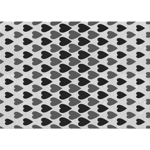 Ahgly Company Machine Washable Indoor Rectangle Transitional Black Area Rugs, 4' x 6'