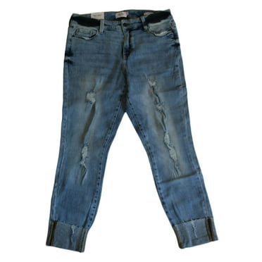 True Craft Mid-Rise Skinny Ankle, Cuffed Hem Junior Women's Jeans Size 13