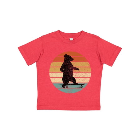 

Inktastic Skateboard Bear Retro Sunset Gift Toddler Boy or Toddler Girl T-Shirt