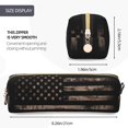 thumbnail image 3 of Disketp American Flag with Desert Camouflage Estuche de Lápices de Cuero con Cierre, Estuche Compacto para Papelería, Bolígrafos y Accesorios Pequeños, 3 of 7