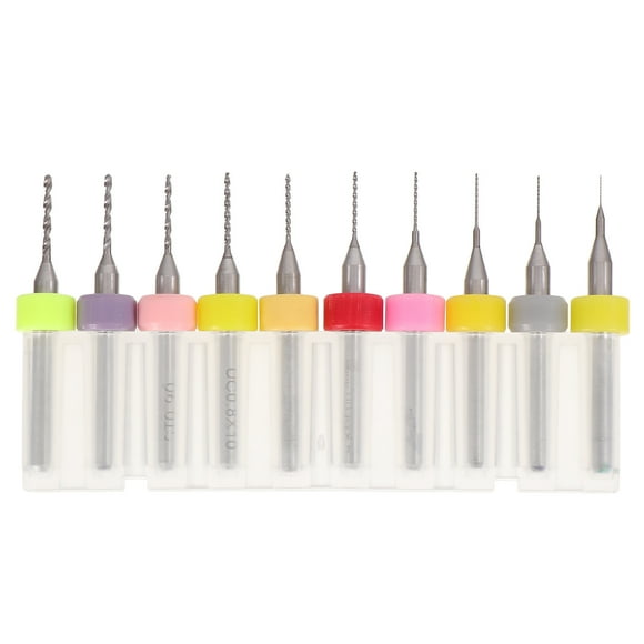 KAKOWELY Drill Bits Sets 10pcs Tungsten Steel Spiral Drill Bit Rotary Drilling Bit Set Punch Accessories1.46"X0.31"X0.31"