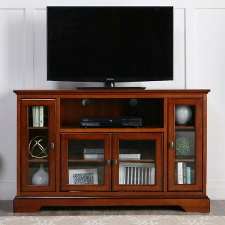 WE Furniture 52-inch Rustic Brown Highboy Style Wood TV ...