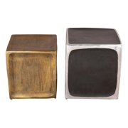 Brics Side Table Set (2-Piece) Multicolor End Table, Modern Style, Painted Aluminum square shape tabletop, Aluminum, Indoor Living