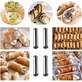 thumbnail image 3 of Kit de 35 moldes para cannoli, molde para crema, antiadherente de acero inoxidable, 16 moldes cónicos y 12 moldes tubulares para repostería danesa, rollo de crema y croissant., 3 of 5