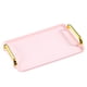 thumbnail image 1 of Bandeja de plástico con asas, rectangular, antideslizante, multiusos, para servir en restaurantes. Rosa S, 1 of 9