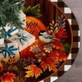 thumbnail image 5 of Christmas Tree Skirt, Happy Fall Xmas Tree Mat for Farmhouse New Year Festive Holiday Party Decorations Indoor Outdoor 48" inch, 5 of 6
