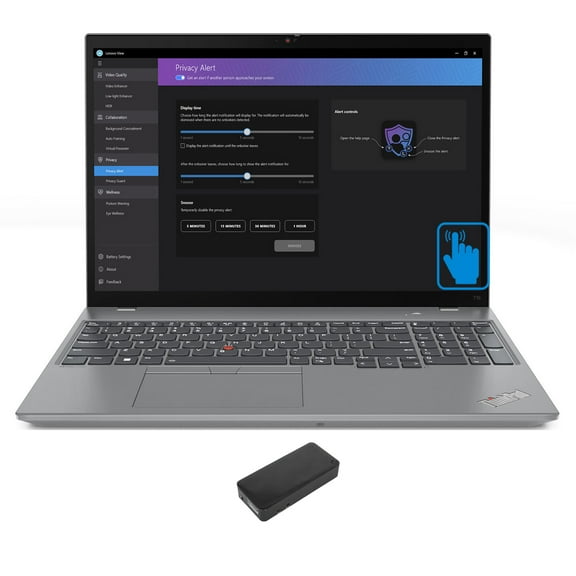 Lenovo T16 Gen 2 Home/Business Laptop (Intel i7-1355U 10-Core, 16.0in 60 Hz Touch Wide UXGA (1920x1200), Intel UHD, 48GB DDR5 5200MHz RAM, 2TB PCIe SSD, Backlit KB, Win 11 Pro) with DV4K Dock