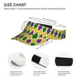 thumbnail image 4 of Gaeub Mardi Gras Purple Yellow Plaid Sun Visor Hats with Empty Top and Adjustable, UV Protection for Golf Tennis Cycling Running, 4 of 8
