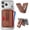 Chestnut Brown, variant on Smartish MagSafe Wallet - Side Hustle Classic - Vegan Leather Slim Detachable Magnetic Card Holder Qi2 Certified iPhone MagSafe Wallet for Apple iPhone 17/16/15/14/13/12 Models - Black Tie Affair