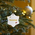 thumbnail image 7 of 3drose, Wyoming, 3 inch Snowflake Porcelain Ornament, 7 of 7