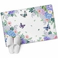 thumbnail image 2 of Area Rug 2 x 3 Ft, Spring Flowers Indoor Accent Bathroom Rugs for Kitchen/Laundry Room, Watercolor Floral Butterflies Botanical Washable Non-Slip Runner Floor Mat for Entryway, Living Room, 2 of 7