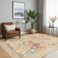 thumbnail image 1 of Area Rug x for Living Room Bedroom Dining Room Washable Rugs Vintage Distressed Print Carpet UltraThin Chenille Low Pile Lightweight Rug with Non Slip Backing Sepia, 1 of 7
