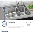 thumbnail image 6 of Elkay Dayton Stainless Steel 33" x 22" x 8-1/16", Equal Double Bowl Drop-in Sink, 6 of 7