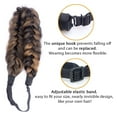 thumbnail image 4 of DIGUAN Messy Wide 2 Strands Synthetic Hair Braided Headband Elastic Stretch Headband (Chocolate Toast), 4 of 4