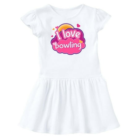 

Inktastic Bowler I Love Bowling Gift Toddler Girl Dress
