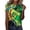 X_Green, variant on Wang6 Womens Short Sleeve St Patricks Day T-Shirt Plus Size Summer Irish Shamrock Printed Tops Causal Crew Neck Loose Saint Graphic Tees Shirts Y_White XL