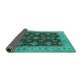 thumbnail image 2 of Ahgly Company Indoor Rectangle Oriental Turquoise Blue Industrial Area Rugs, 2' x 4', 2 of 4