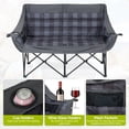 thumbnail image 6 of ABORON Oversized Double Camping Chair - 2-Person Folding Chairs for Outdoor Sports, Padded Moon Round Chair for Adults, with Cup Holder & Carry Bag, Supports up to 990lbs, 6 of 8