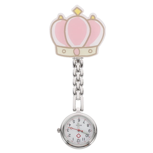 MasteelfCA 1 Set Lovely Crown Pocket Watch Creative Crown Chest Watch Cartoon Chest Watch