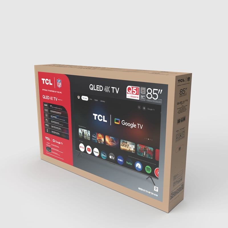 TCL 85" Q Series QLED 4K UHD HDR Smart Google TV (NEW 2025) - Dolby Vision, Dolby Atmos, Motion Rate 240, HDR 10+, Auto Game Mode - 85Q51K gallery view