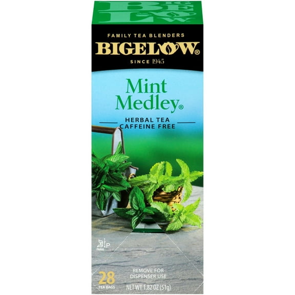 Bigelow Mint Medley Herbal Tea Bags, 1.82 oz, 28 count