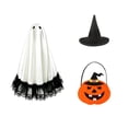 thumbnail image 2 of Outdoor Party Lawn Display Supply, Porch Goose Outfits Halloween for 26 Inch Porch Geese, Wizard Style Black Witch Hat, 23 Inch Porch Goose Outfits Compatible Sized Halloween, 2 of 8