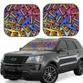 thumbnail image 1 of Saiise Vintage Audio Cassettes for Foldable Car Sun Shades (2-Pack) Offer Sun Protection with an Easy-fold Design for Convenient Windshield Shading-Large, 1 of 6