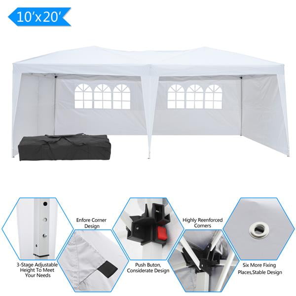 Canopy 10x20 Pop Up Commercial Canopy Tent with Side Walls Instant