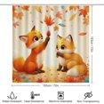 thumbnail image 2 of Cute Foxes with Autumn Leaves Shower Curtain Waterproof Bathroom Curtain Set with Hooks Home Decor Bathroom Curtains 4pcs, 2 of 6