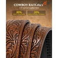 thumbnail image 3 of SUOSDEY Men's Ratchet Western Belts for Women Cowboy Cowgirl Leather Belt for Jeans Pants Christmas with Gift Box, 3 of 8