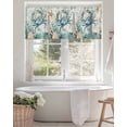 thumbnail image 4 of Valance Curtains for Windows Crab Kitchen Curtians Window Treatment Vintage Starfish Shell Nautical Ocean Topper Curtain Rod Pocket Valances for Kitchen Bathroom Living Room 42x18in, 4 of 9