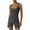 Dark Gray, variant on aidice Athletic Bodysuits for Women Summer Square Neck Sleeveless Skinny Stretch Yoga Shorts Rompers