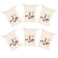thumbnail image 2 of Dvkptbk Easter Hessian Bag Cute Bunny Drawstring Gift Bag with Rabbits Linen Pouches Sacks with Ribbon Party Preference Bag for Birthday Treats Goodie easter decorations, 2 of 7