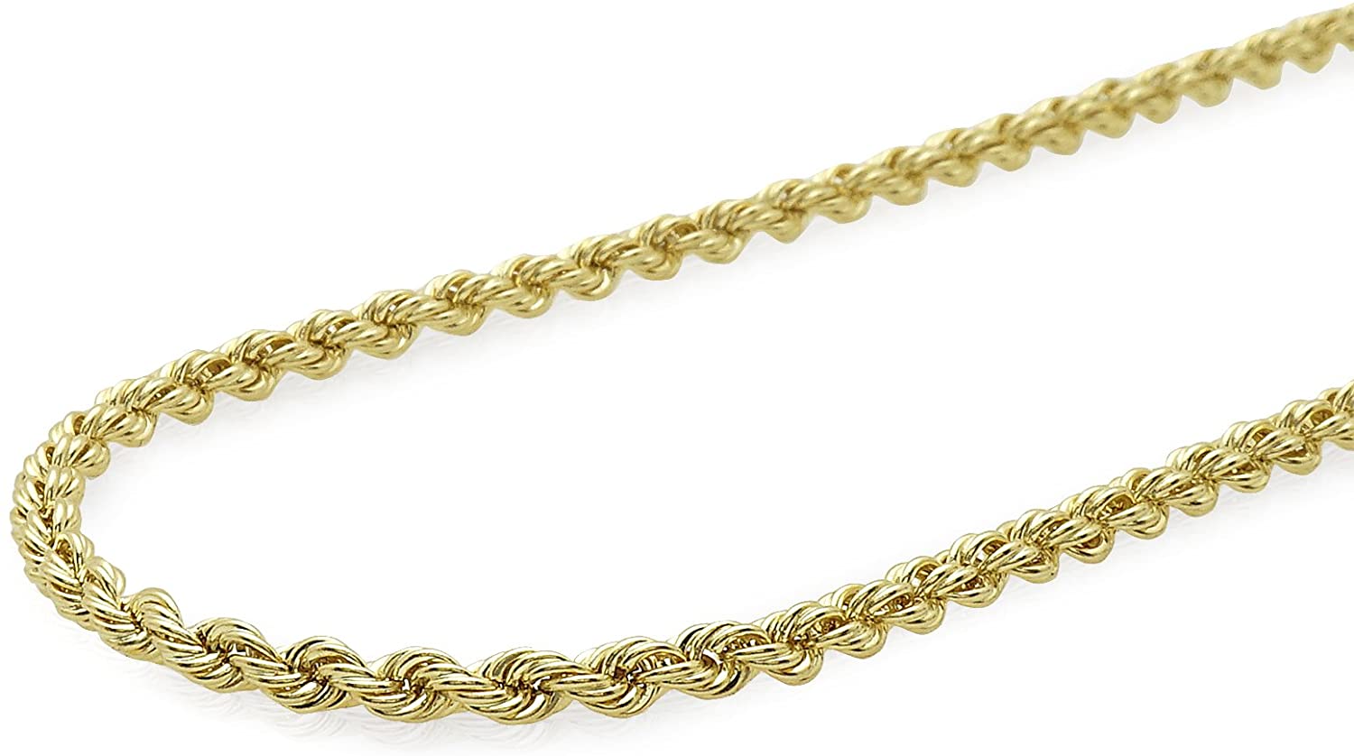 Diamond Cut Rope Chain Necklace 