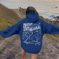 thumbnail image 2 of Fshinging Women's Fashion Hoodies & Sweatshirts Letter Shark Print Long Sleeve Drawstring With Pockets Solid Color Fall Clothes, 2 of 6