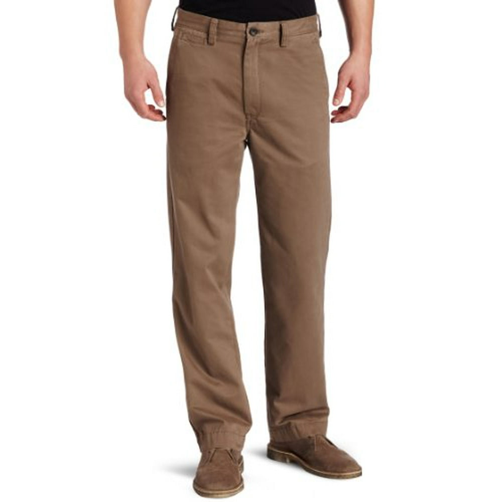 Haggar Men's LK Life Khaki Relaxed Straight Fit Flat Front Chino Pant