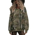 thumbnail image 4 of Uootdi Oversized Long sleeve Sweatshirt for Women Camo Leaf Maple Leaf Gift Pattern Winter Hoodies with Oversized Long sleeve Sw eatshirt for, 4 of 9