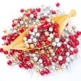 thumbnail image 2 of 50/100 unids/lote mini baya de plástico flor artificial cereza roja estambre nacarado boda Navidad pastel caja coronas Decoración Tan Jianjun unisex, 2 of 2