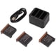 thumbnail image 4 of Kit de batería para cámara de acción ANGGREK 3 baterías recargables 1300 mAh 3 canales 385 V con luz indicadora LED entrada DC 5 V 2-4 A, 4 of 8