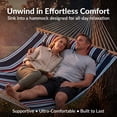 thumbnail image 3 of Sunnydaze 2-Person Quilted Polyester Spreader Bar Hammock, 450 lb Capacity -Nautical Stripe, 3 of 14