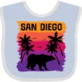 thumbnail image 3 of Inktastic San Diego California Sunset Boys or Girls Baby Bib, 3 of 4