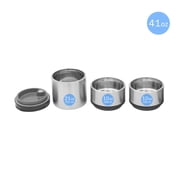 (2 pack) Mainstays Stacking Food Jar Insulated Food Storage Container, Stainless Steel, Round, 41 oz, Ideal Use for Workday Meals and Travel to Keep Meals Hot and Cold