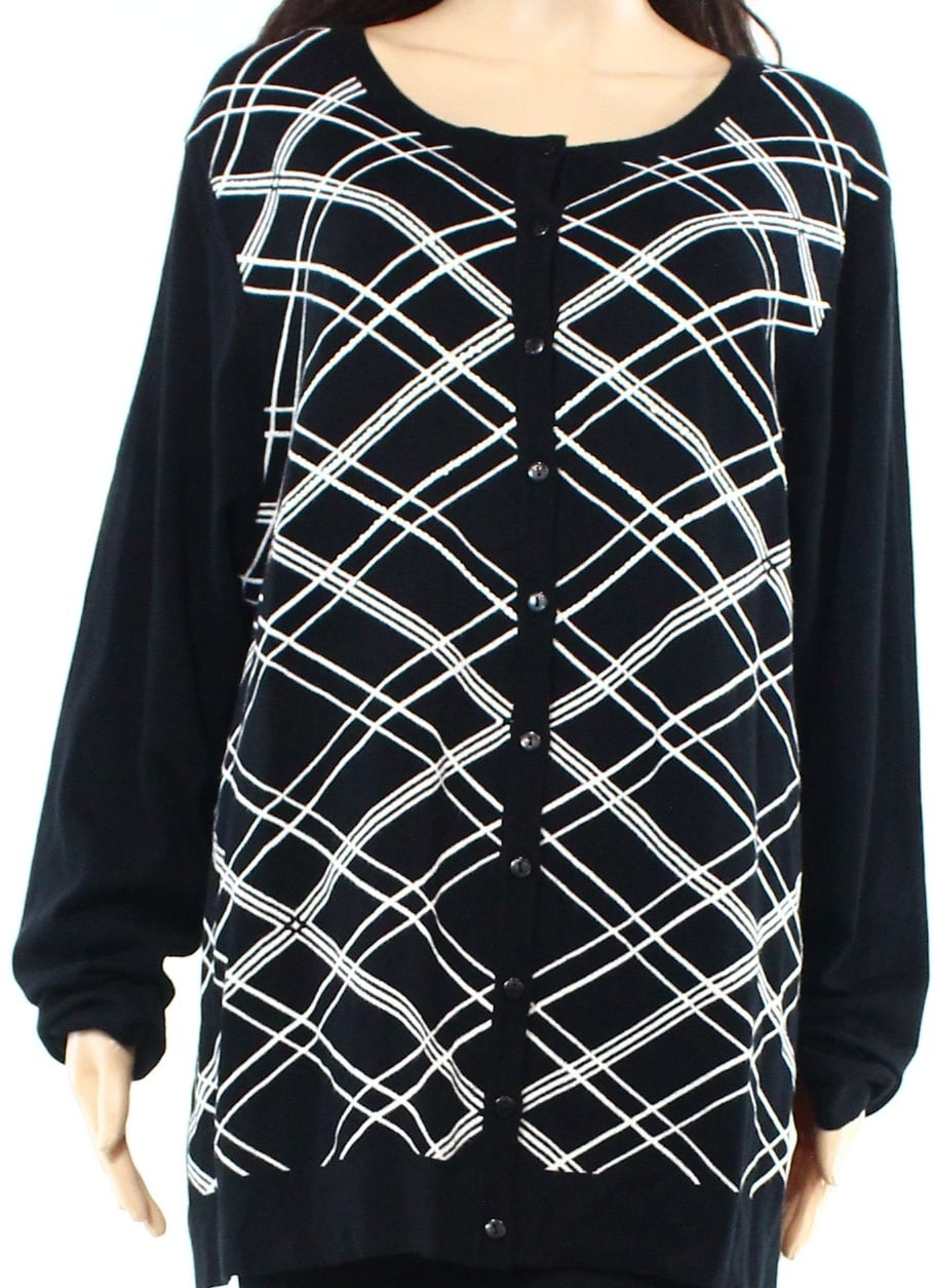 charter club plaid cardigan sweater coat